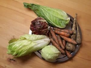 Gemü­se­ta­sche und Bei­pack­zet­tel KW 48