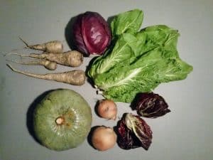 Gemü­se­ta­sche und Bei­pack­zet­tel KW 50