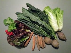 Gemü­se­ta­sche und Bei­pack­zet­tel KW 51