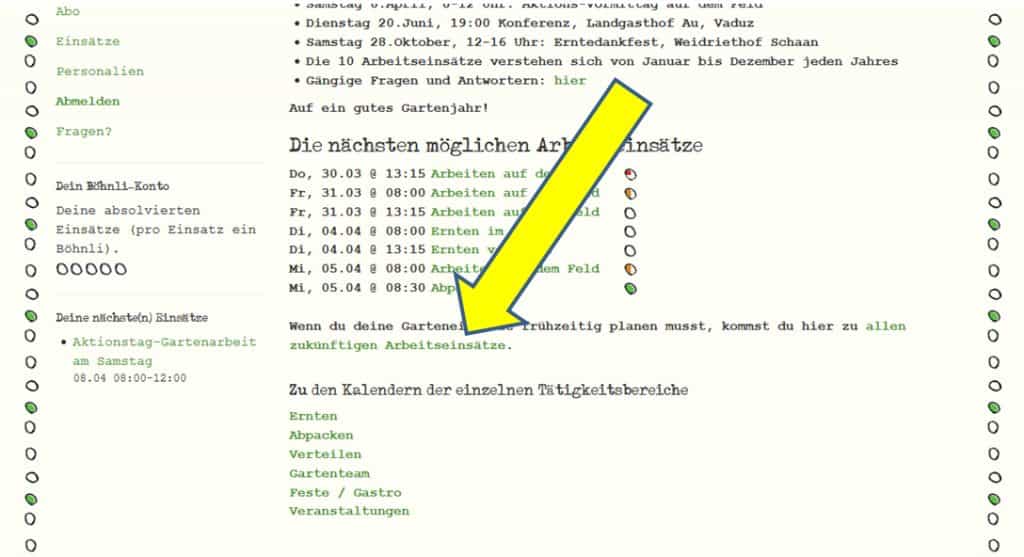 Du kannst Dei­ne Arbeits­ein­sät­ze lang­fri­stig planen